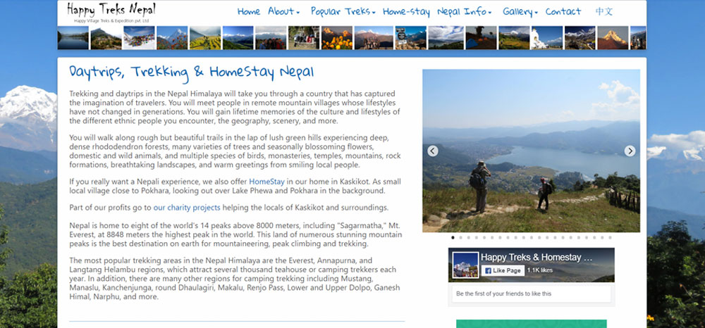 Happy Treks Nepal offering Day trips, treks, home stay