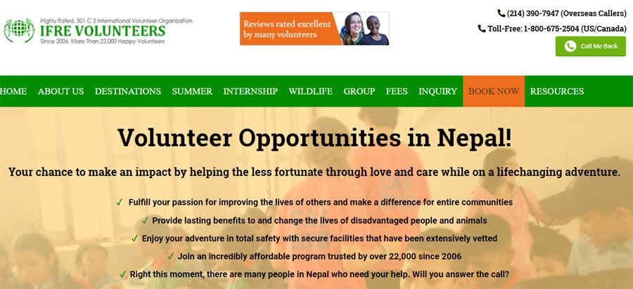 IFRE volunteer nepal