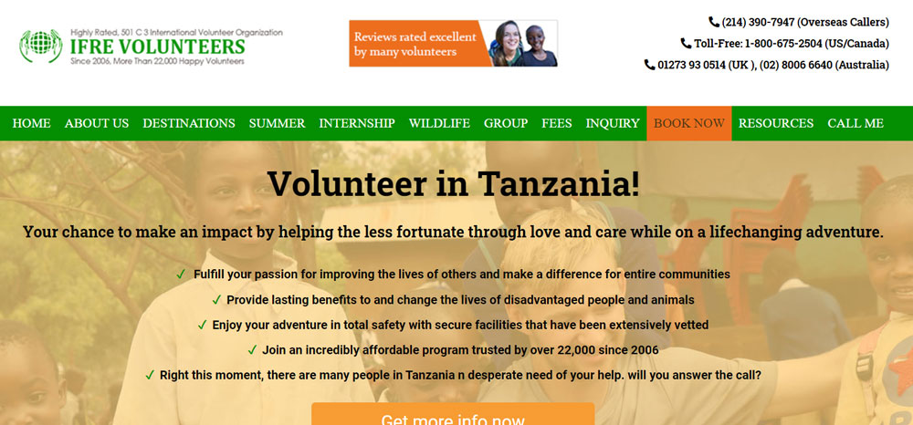 IFRE Volunteers Tanzania