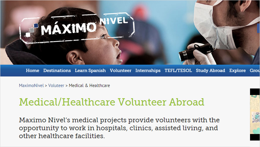 Maximo Nivel Volunteering in Healthcare Costa Rica Projects