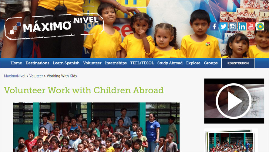 childcare volunteering with maximo nivel in costa rica