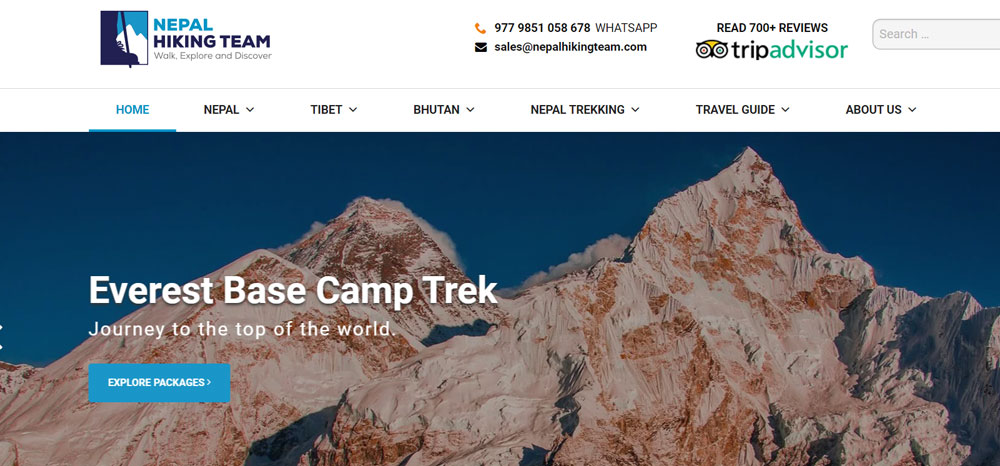 Everest base camp trekking with Nepal hiking team