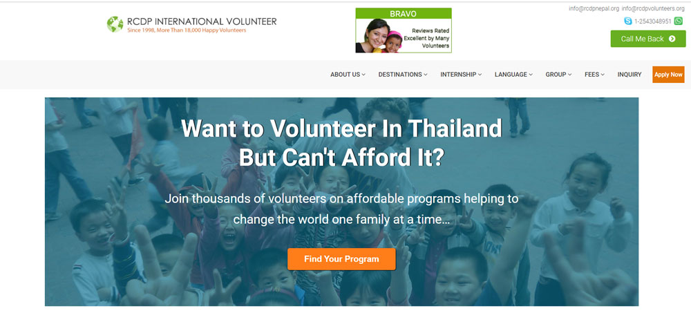 volunteer in Thailand with RCDP Volunteers
