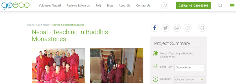 go eco nepal buddhist monastery