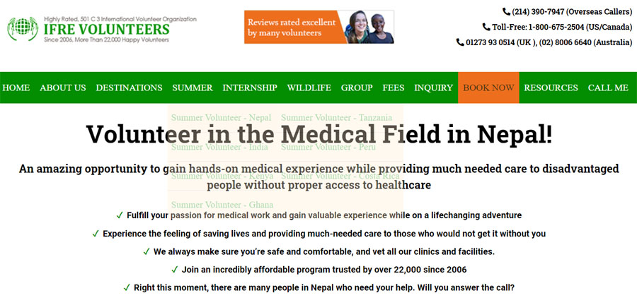 ifre medical nepal volunteering project