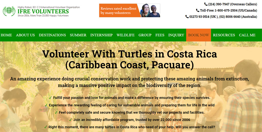 ifre volunteering costarica project