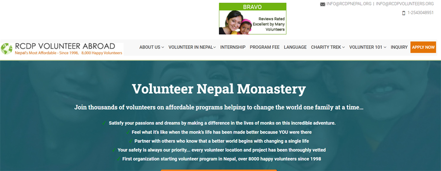 nepal volunteer monastery
