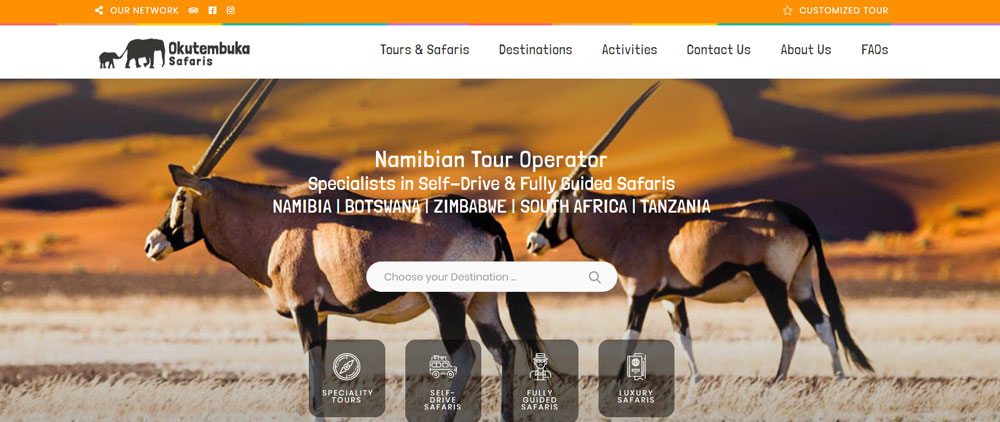 Namibia tours with Okutembuka Safaris