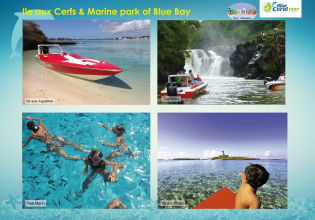 Ile aux Cerfs & Marine park of Blue Bay