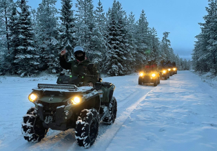 Winter Quad Bike Ride in the Arctic Circle